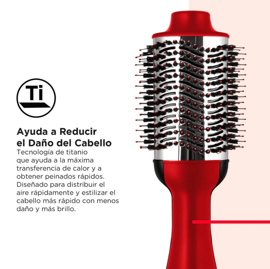 REVLON One-step Titanium dryer and volumizer - Red Titanium- Spanish Version