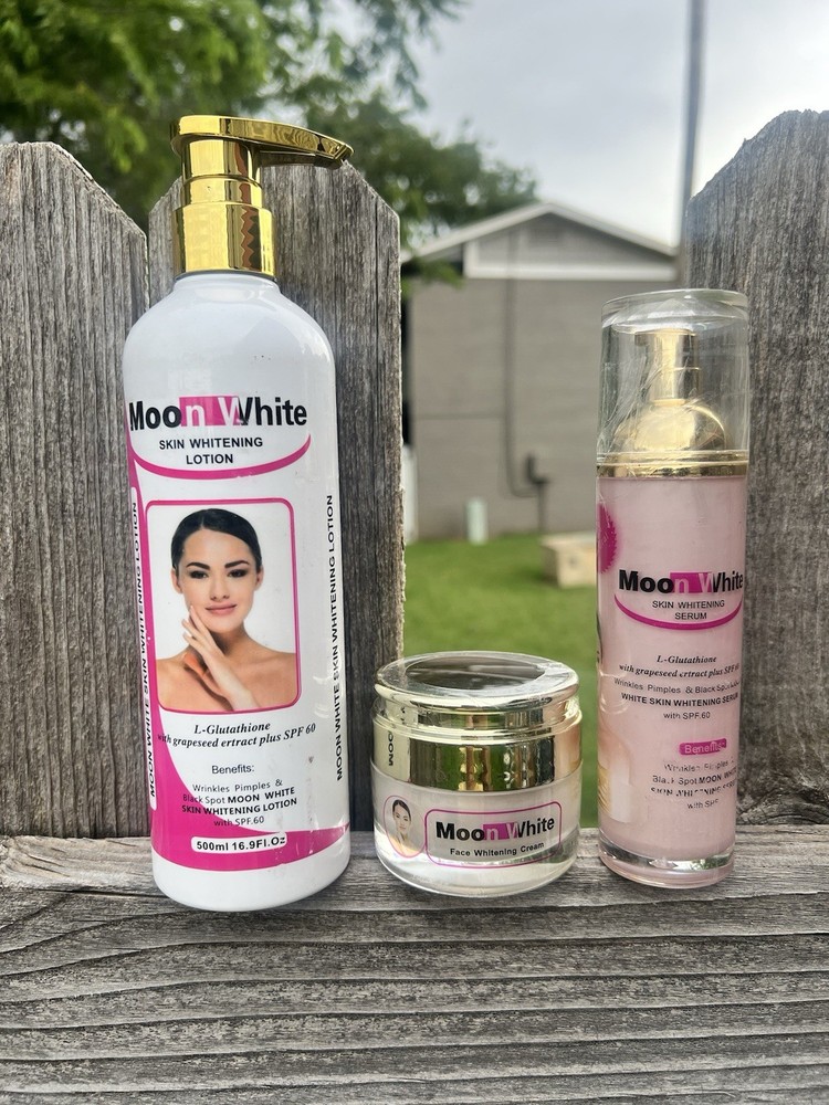 Moon white Lotion , Face Cream And Serum 3 Pcs