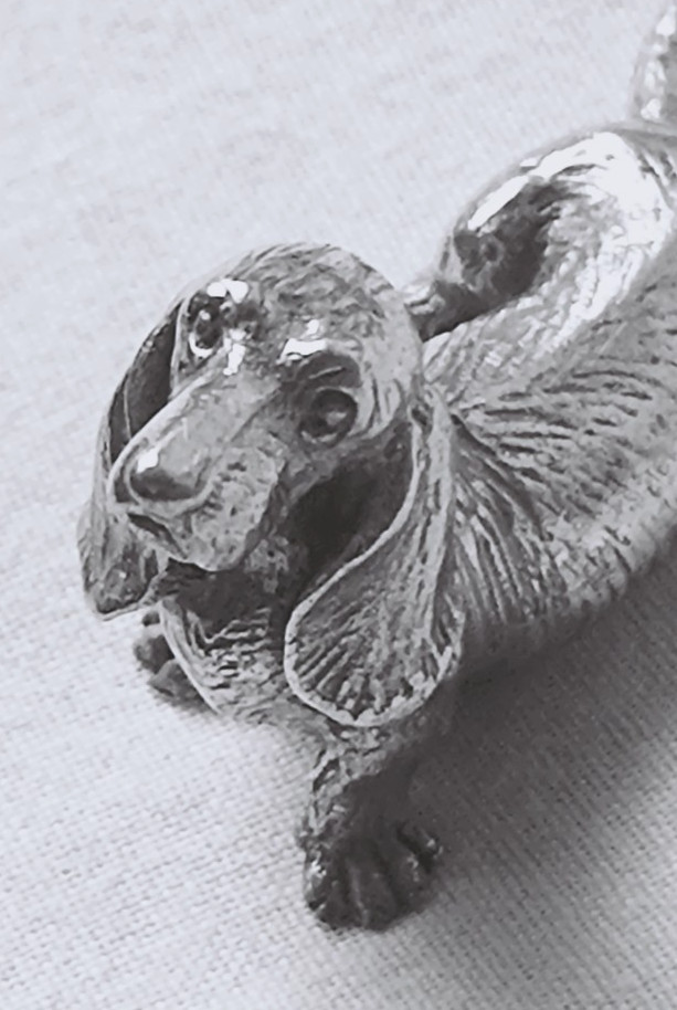 925 SILVER Miniature Cocker Spaniel Figurine