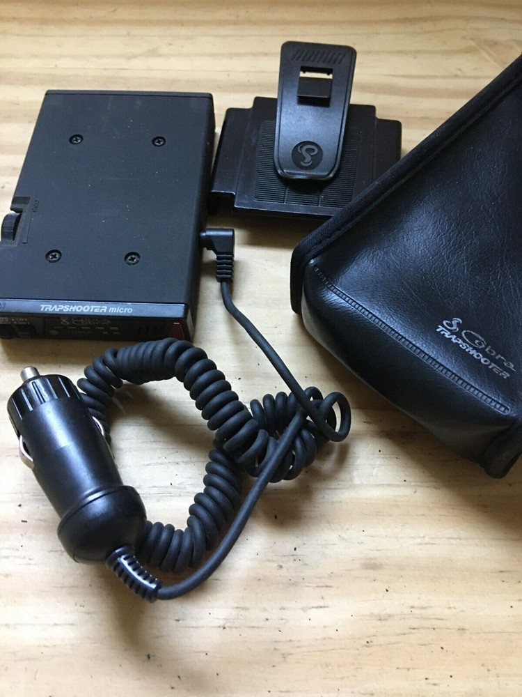 VTG Cobra Trapshooter Micro Radar Detector Rd3160 w/ Mount Clip & Leather Case