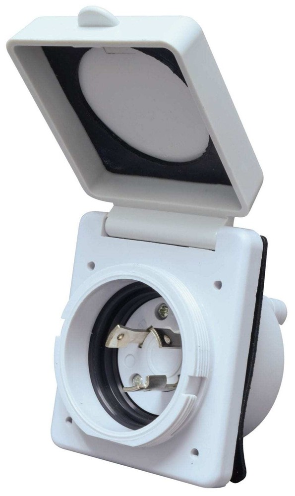 VALTERRA LLC 30A INLET WHITE CARDED- A10-30INVP