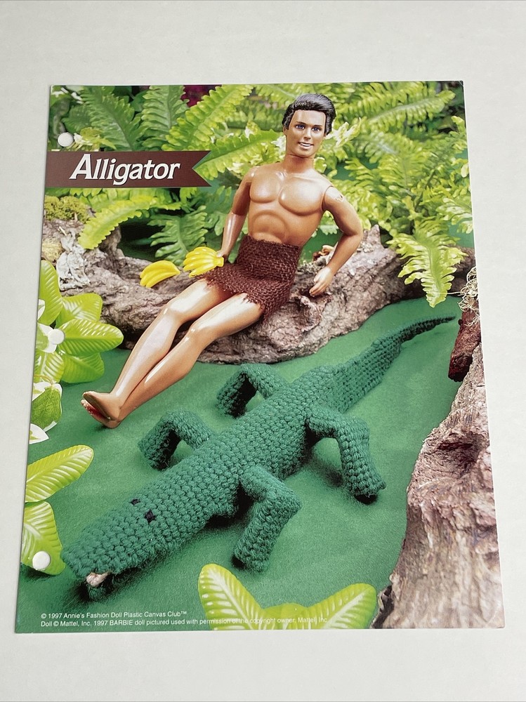 Alligator Annie's Fashion Doll Plastic Canvas Pattern