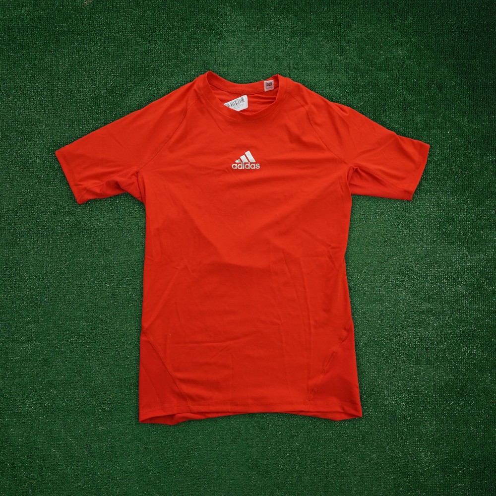 Adidas Men's Red Climalite Techfit Compression Performance T-Shirt