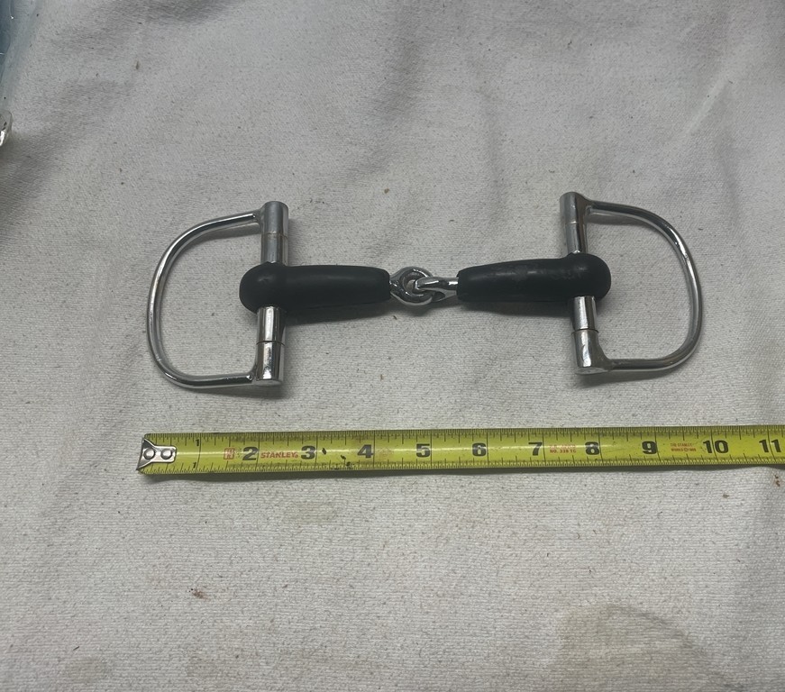 D-Ring Rubber Mouth Snaffle Bit 5-1/4 in