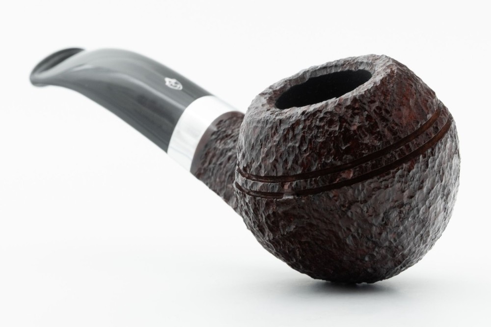 SAVINELLI "ETNA" RUSTIC 673 HALF-BENT BRANDY 9MM BRIAR PIPE