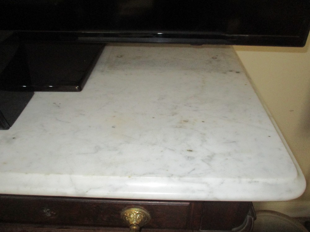 Walnut Victorian Marble Top Sideboard