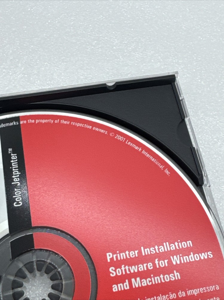 Lexmark Z23 Z33 Color Jet Printer Driver Software CD Disk For Windows & Mac 2001