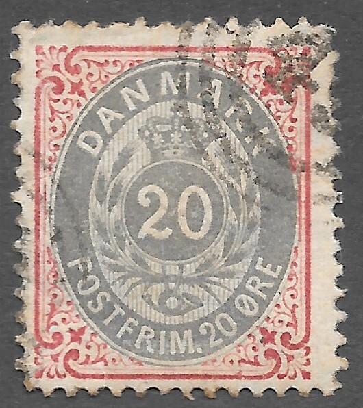 Denmark (1875) - Scott # 31,   Used