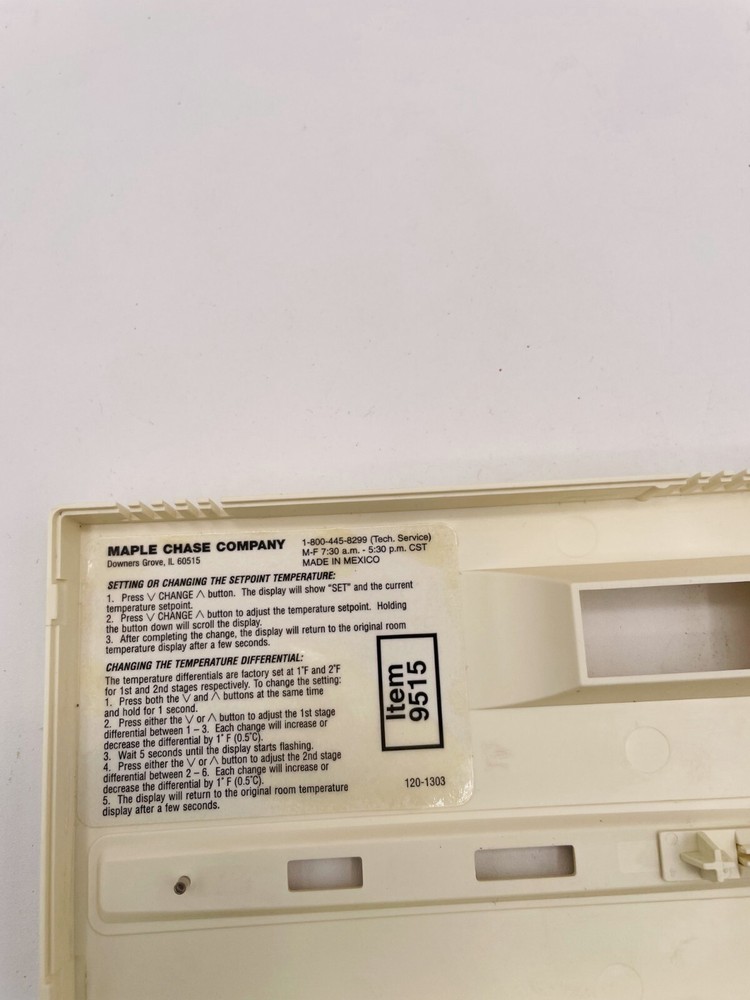 Robertshaw 9515 Non-Programmable Thermostat Ivory Digital Display Wall Mounted