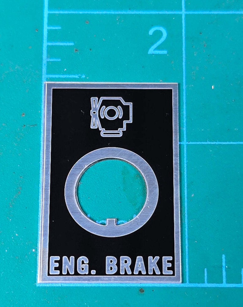 Mack Engine Brake Switch Label Plate