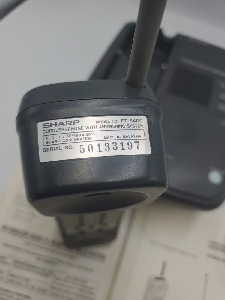 SHARP Integrated Cordless Answering System, FT5400 Gray