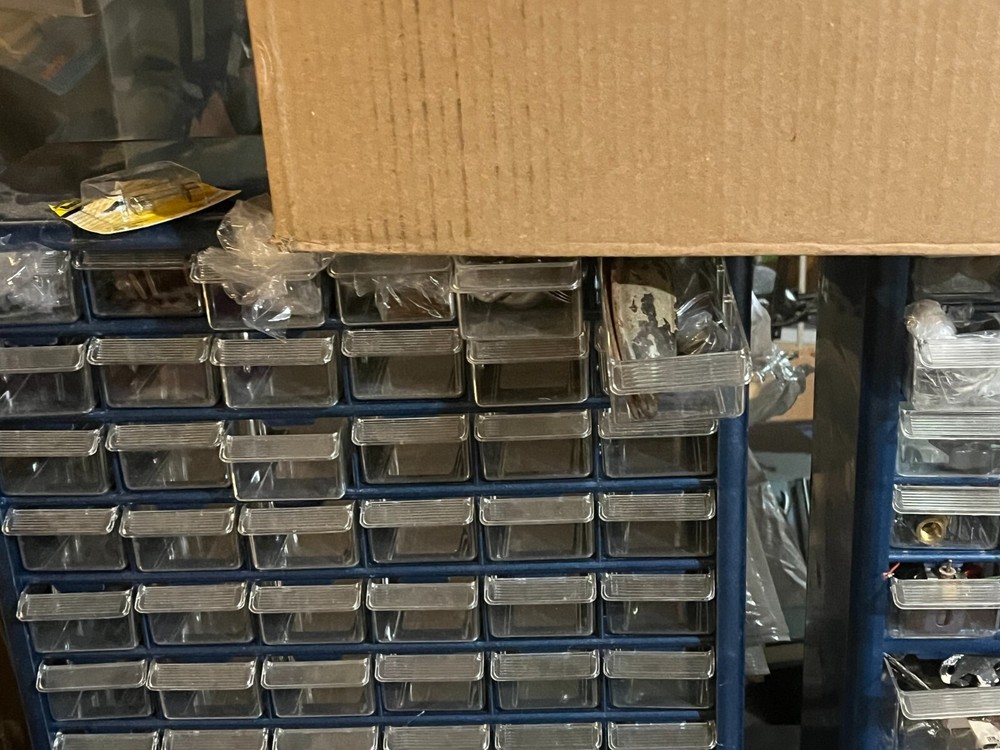 Lot 2 Vintage Metal Drawer Pull Cabinet Handle Cupboard Bin Hardware