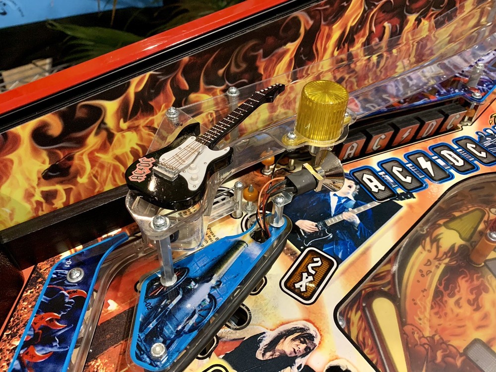 ACDC AC/DC PINBALL Machine Black Guitar Ramp Mod
