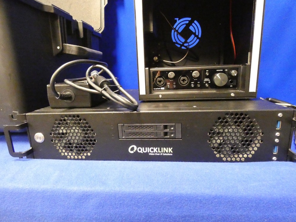 Quicklink ST500 Studio-In-A-Box & ST200 Encoder & Decoder, Case, Scarlett 2i2