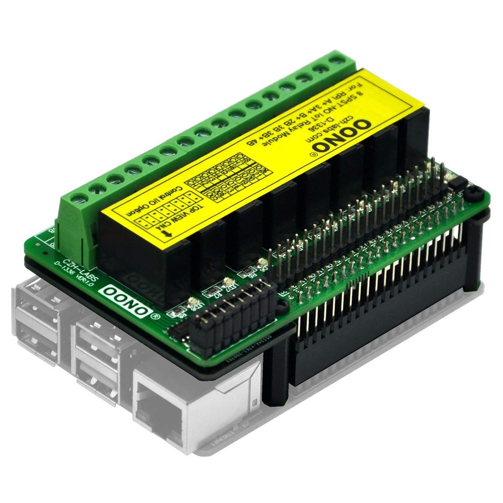8 SPSTNO RPi IoT Power Relay Module Fits Raspberry Pi A+ 3A+ B+ 2B 3B 3B+ 4B