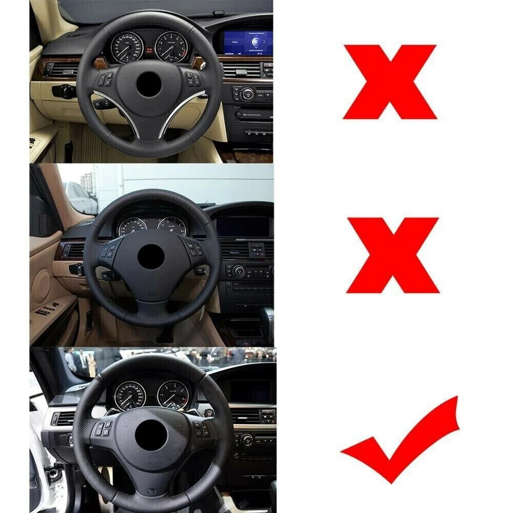 Real Carbon Fiber Steering Wheel Panel Replacement For BMW 3 Series E90 E92 E93