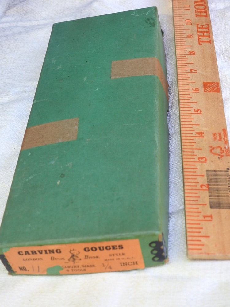 Set of 6-Vintage Buck Brothers Carving Gouges Chisel in Original Box London