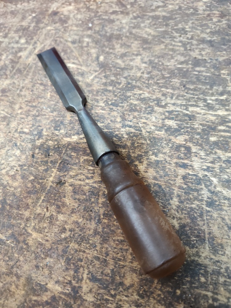 VINTAGE Peerless 3/4" BEVELED EDGE SOCKET CHISEL Bakelite Handle Germany