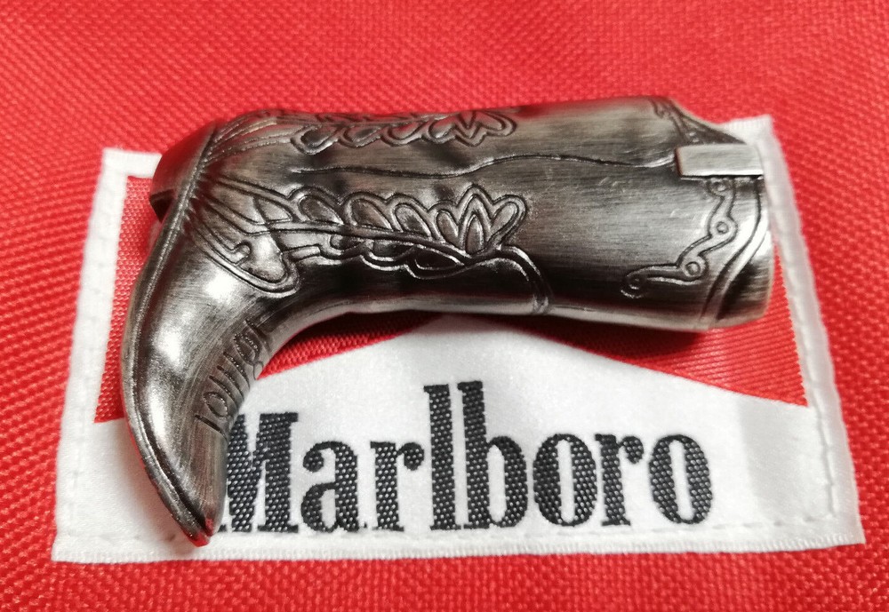 Marlboro Cowboy Boot Case for Mini Bic Lighter. No Logo