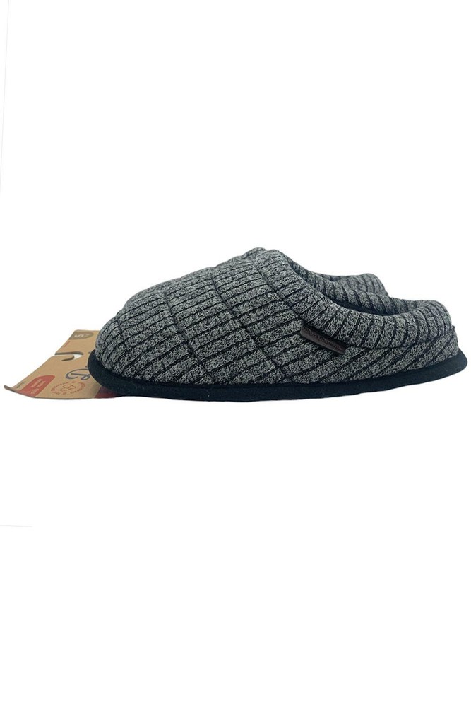 Dearfoams Men's Quilted Slipper Black