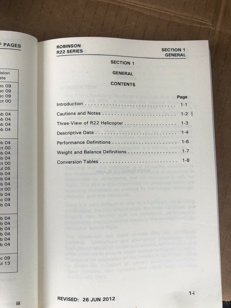 Robinson 22 POH & Extended Quick Reference Checklist, All In One