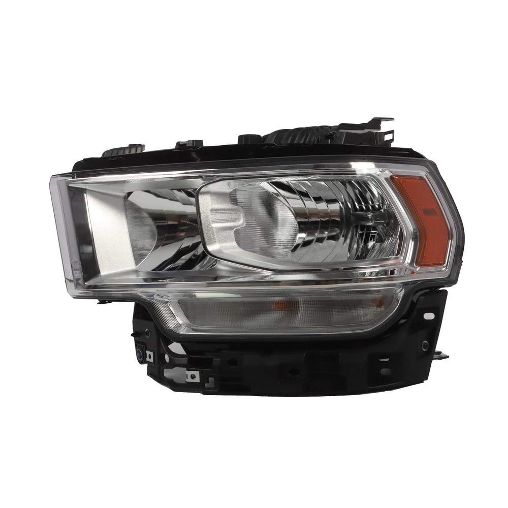 For 2019-2024 Ram 2500 3500 Halogen Headlight w/ Chrome Bezel Left+Right Pair