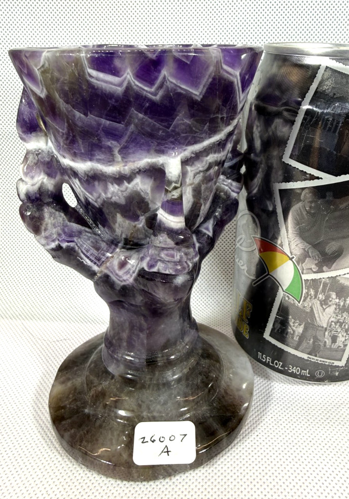 AMETHYST (CHEVRON) EAGLE CLAW GOBLET