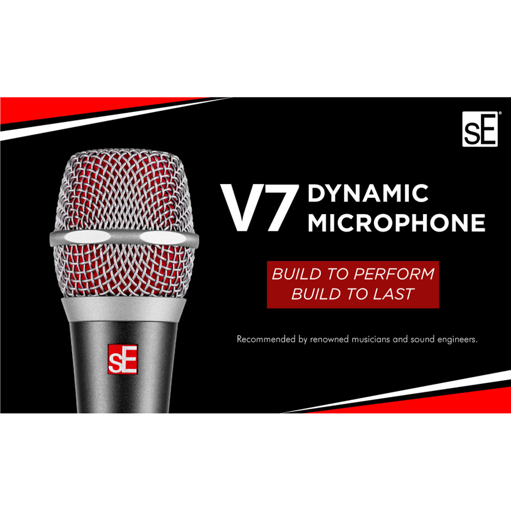 sE Electronics V7 Dynamic Supercardioid Handheld Vocal Microphone with DMC7