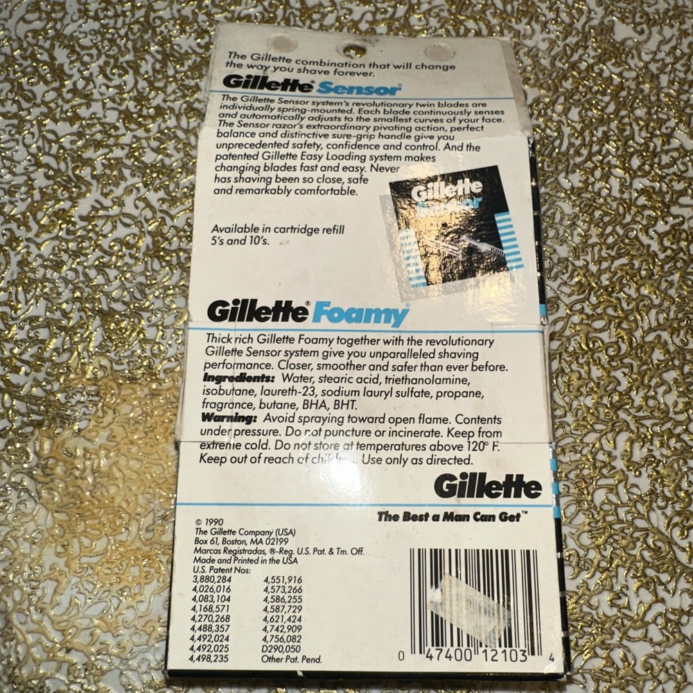 Gillette Sensor Complete Shaving Kit Vintage 1990