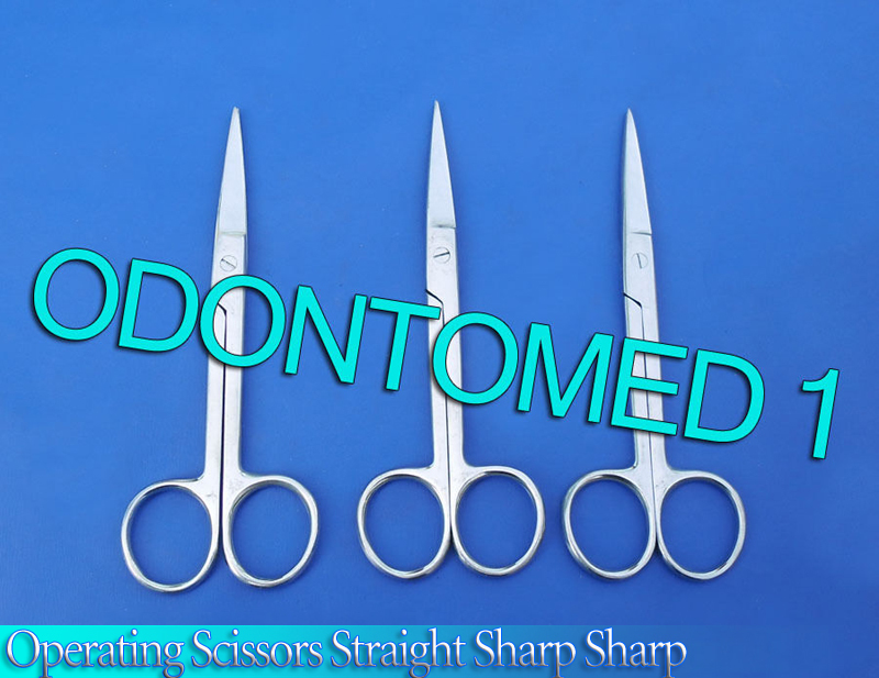 6 Operating Dissecting Surgical Scissors 5.5" Straight Sharp Sharp Blades