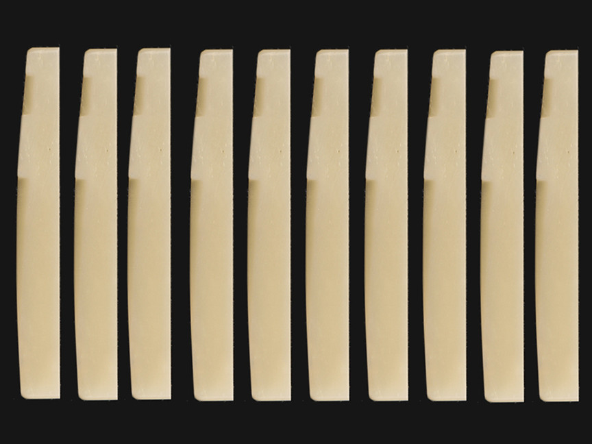 10x Bone Guitar Saddle 2-13/16" (72mm) Luthier Unbleached Nut