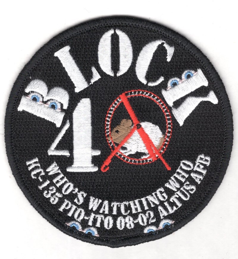USAF Air Force Patch: 97th Aircraft Maintenance Unit, Block 40 Qualified - 4"