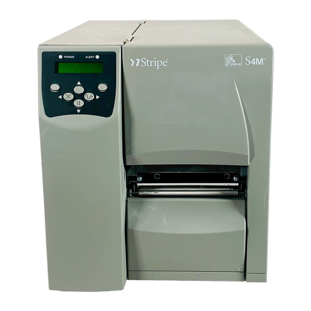 FULLY TESTED Zebra Stripe S4M Thermal Transfer Label Printer Ethernet USB Serial