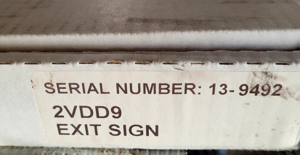 Exit Sign 2VDD9