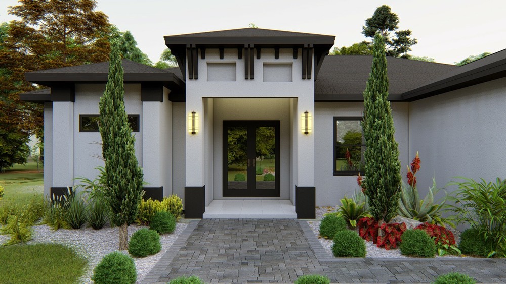 BLUEPRINTS CONTEMPORARY HOUSE PLAN ARCHUP #110P