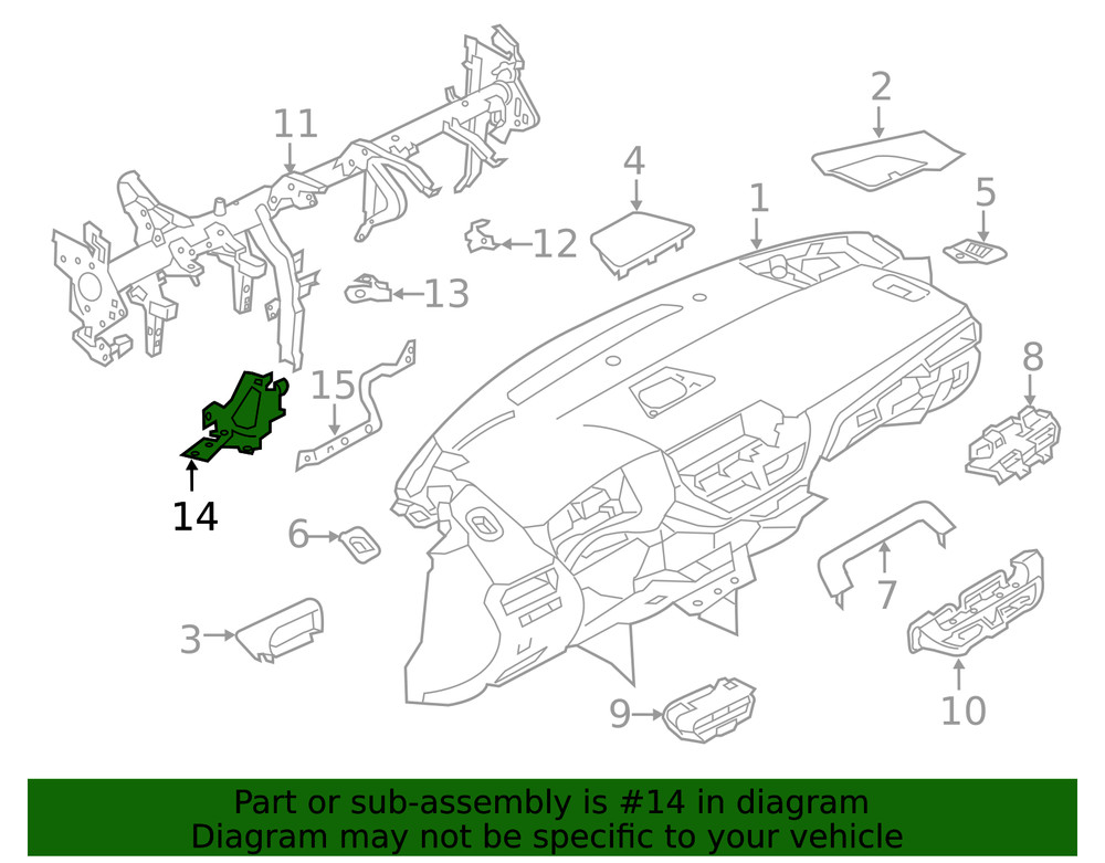 Genuine Nissan Body Control Module Bracket 68165-6CA0A
