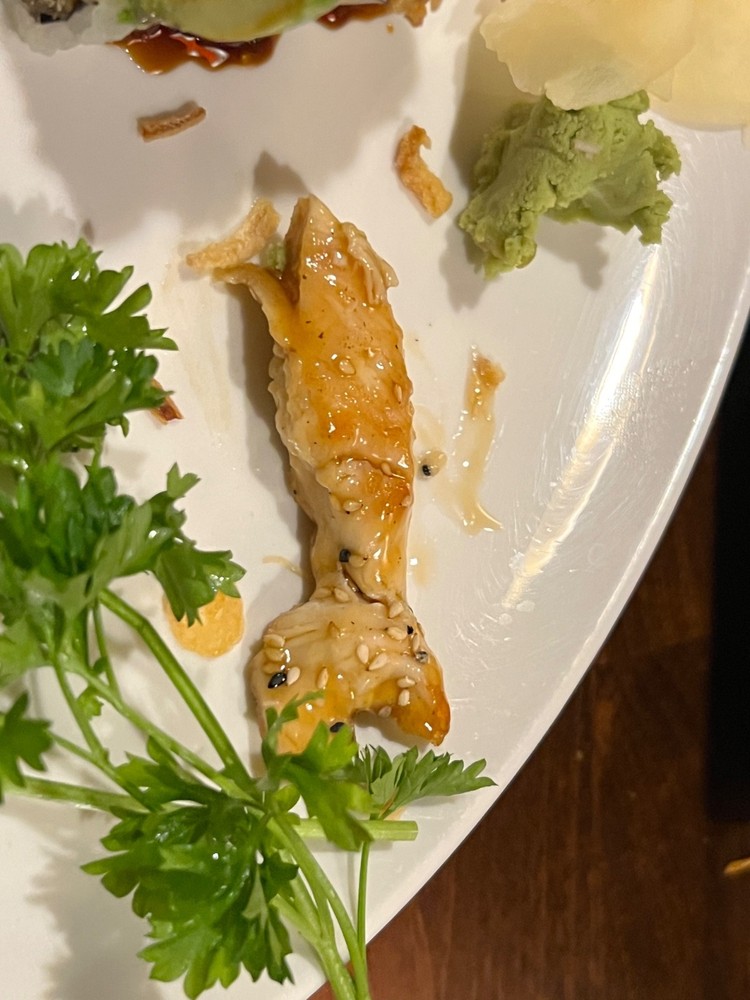Teryaki chicken that looks like a big fish