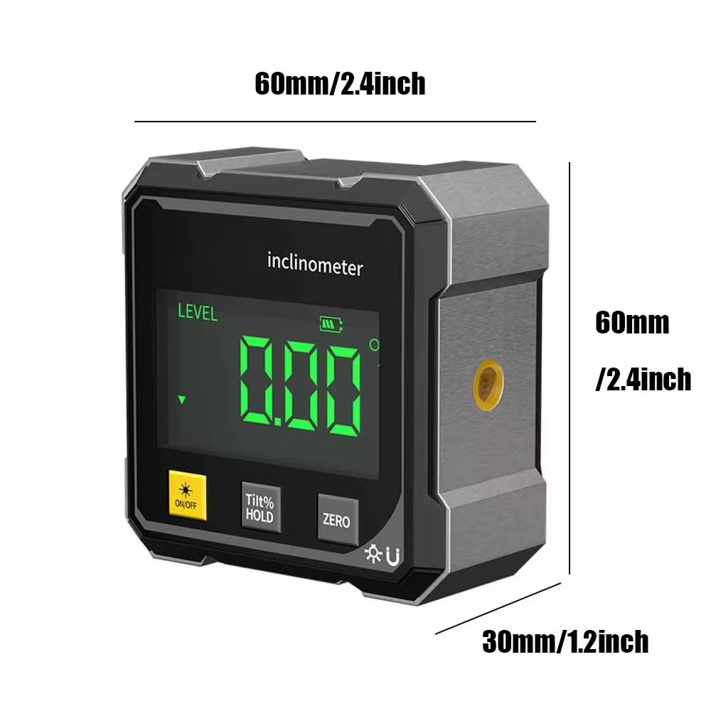 NEW 4-Side Magnetic Digital Angle Gauge with Laser Electronic Protractor Horizon