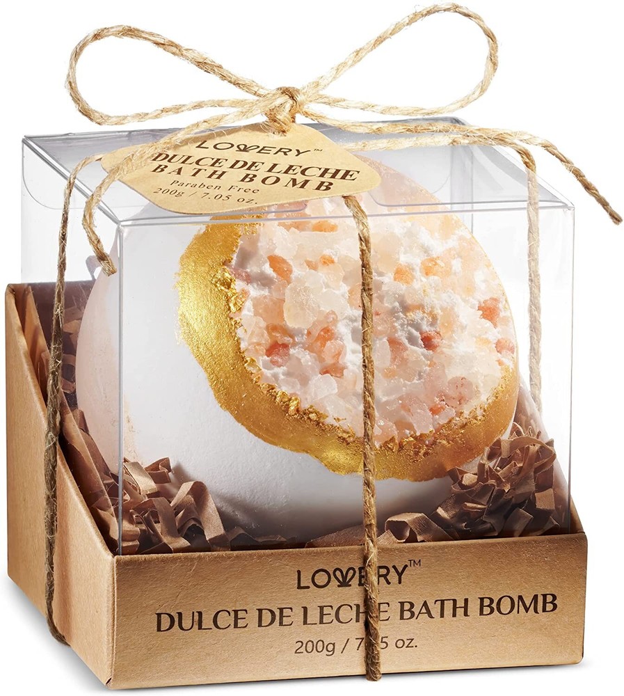 Dulce De Lece Bath Bomb, Extra Large Luxury Bath Bombs, Handmade Pampering Bomb