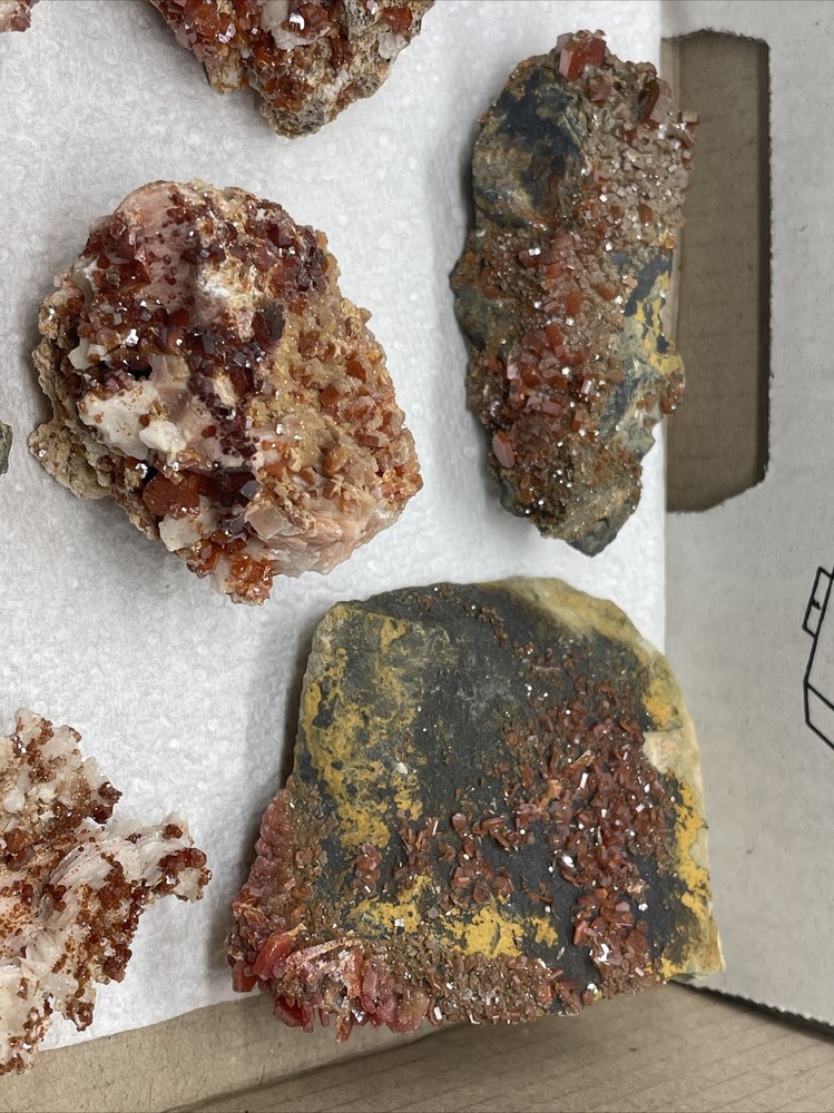 Vanadinite Bulk Lot - 9 Specimens - Mineral Specimens (lot 1)