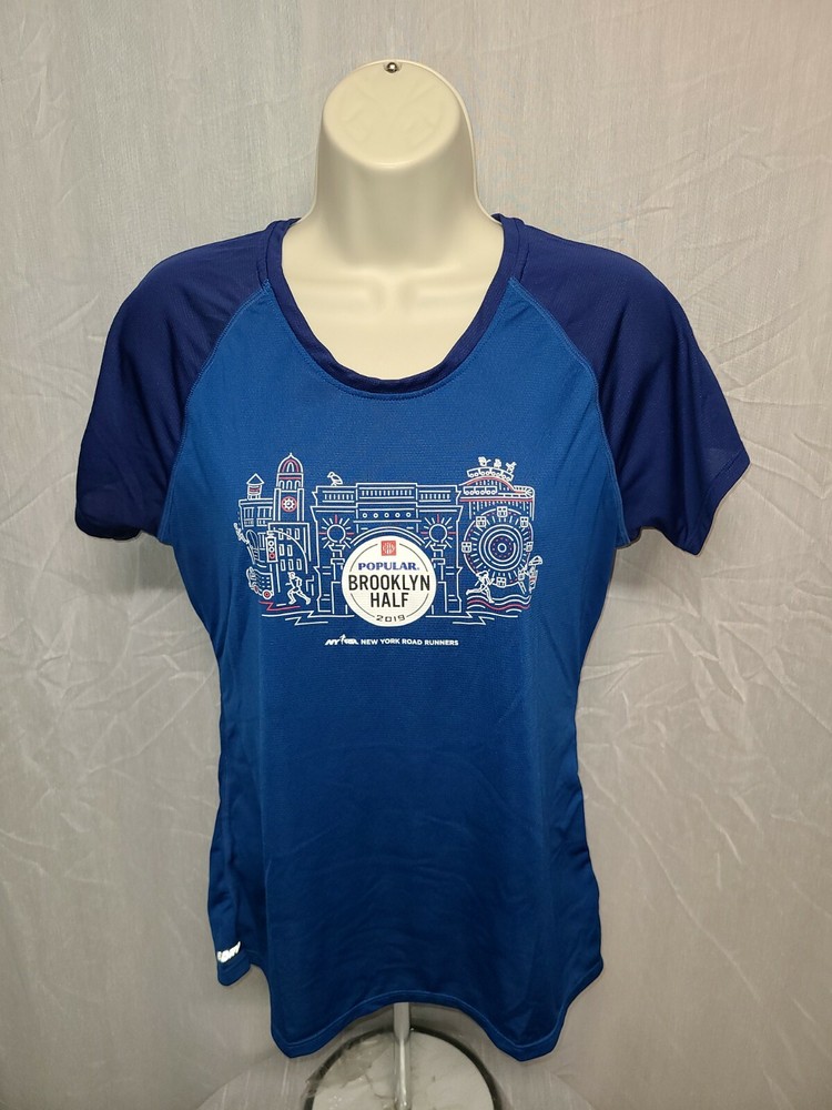 2019 NYRR Popular Brooklyn Half Run Womens Medium Blue Jersey