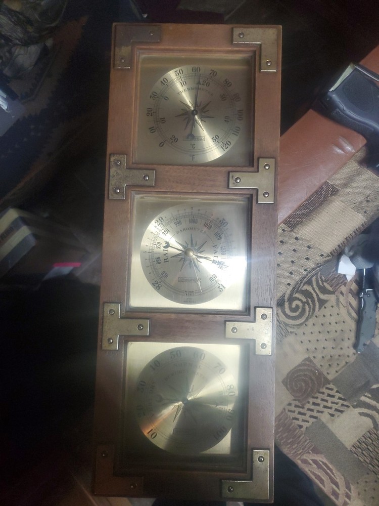 Vintage Springfield Weather Station Barometer
