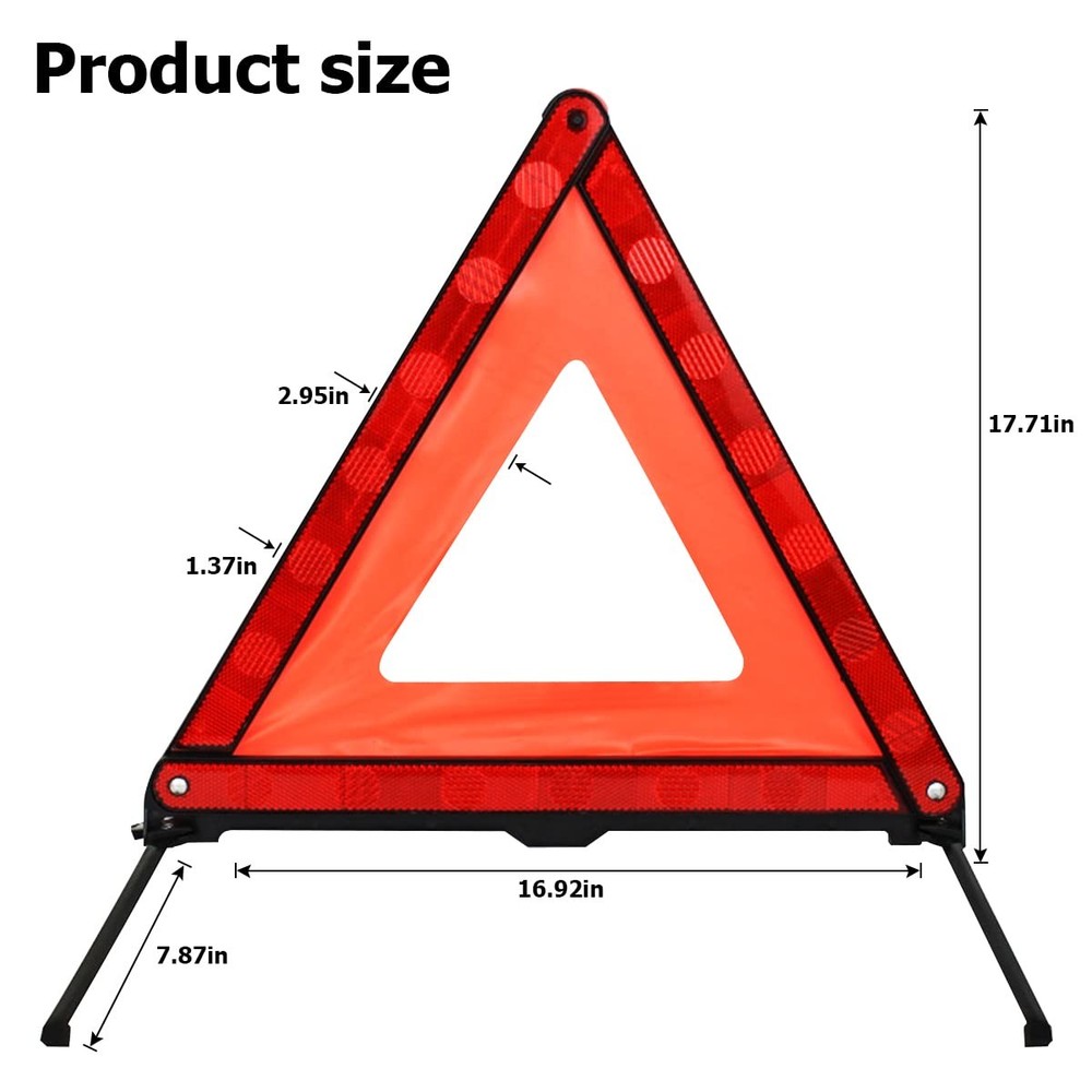 AUKEPO Warning Triangles, Foldable Car Road Reflective Triangles,...