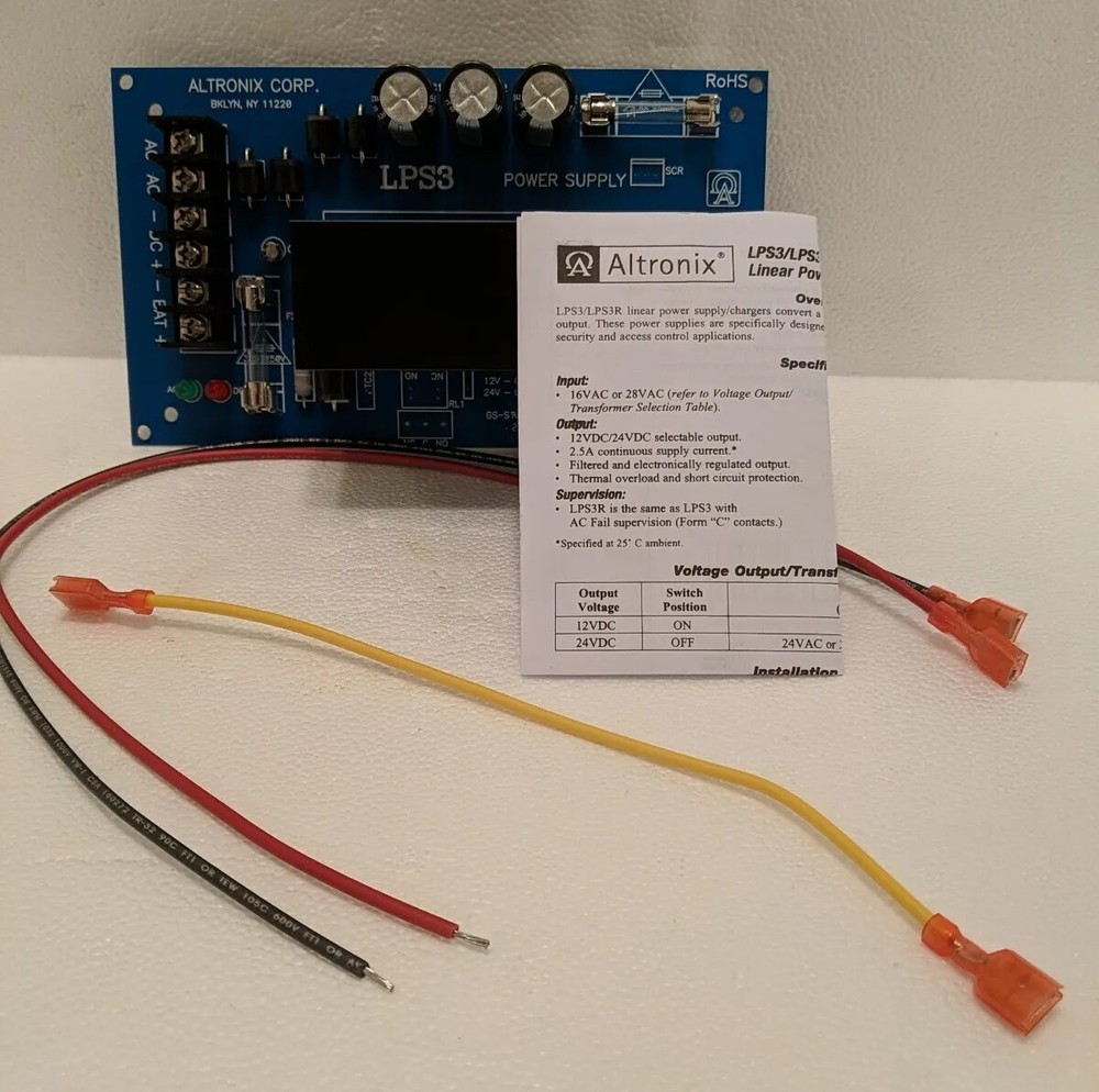 Altronix LPS3 Linear Power Supply/Charger Open Box