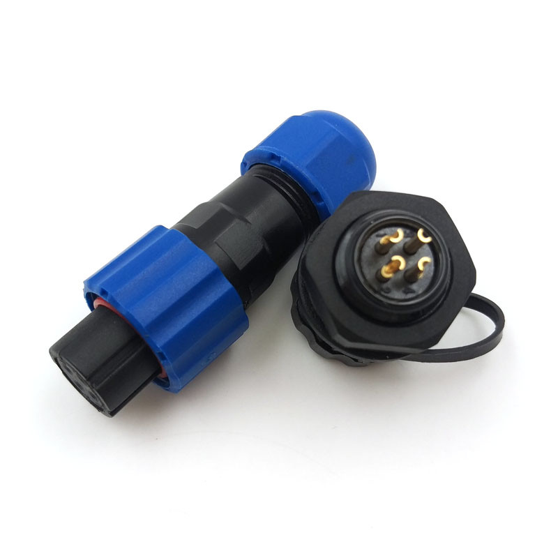 SD13 5A 4Pin Panel Mount Waterproof Cable Connector IP68 Aviation Plug Socket