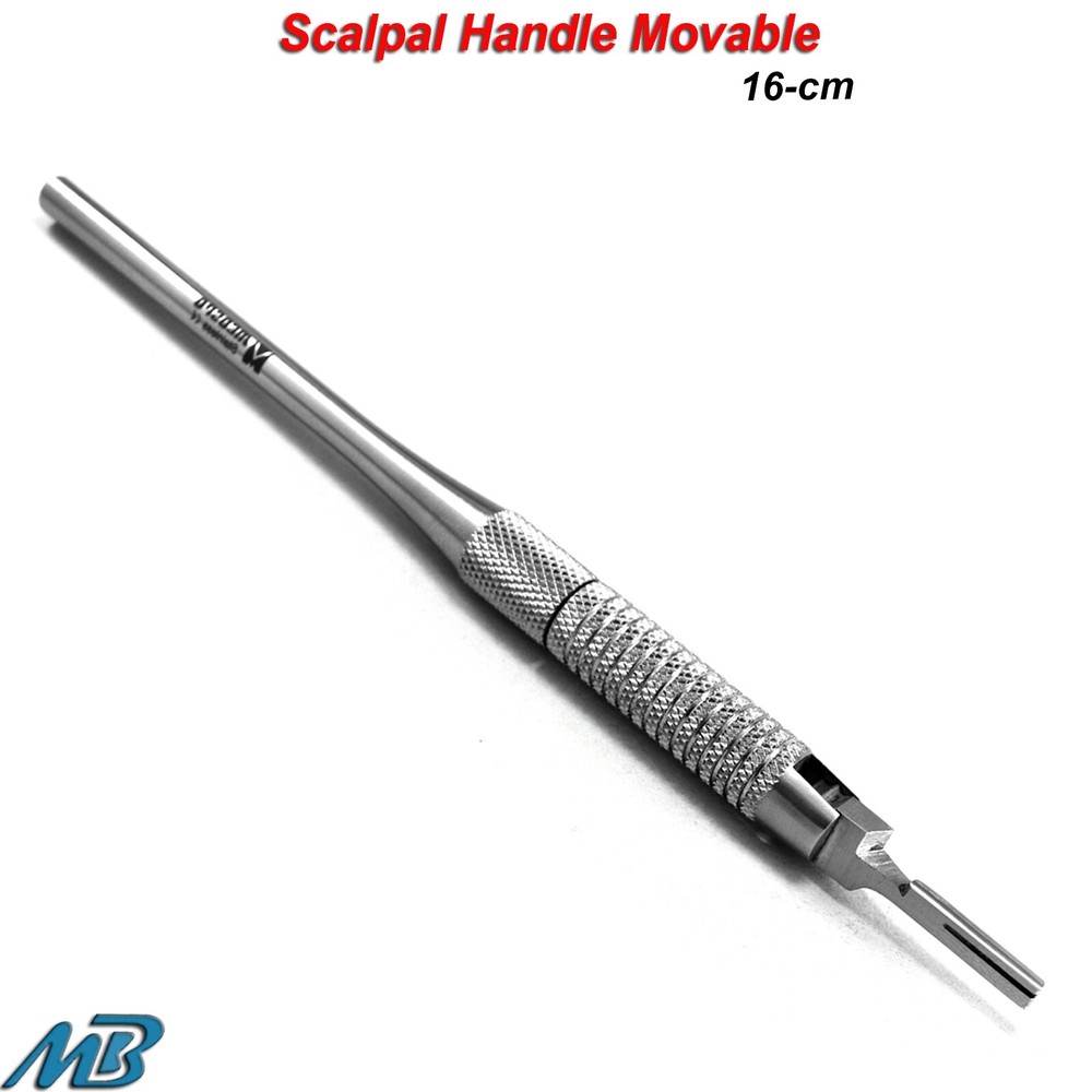 Dental Scalpel BP Handle Moveable Surgical Adjusting Blade Dissection Tools CE