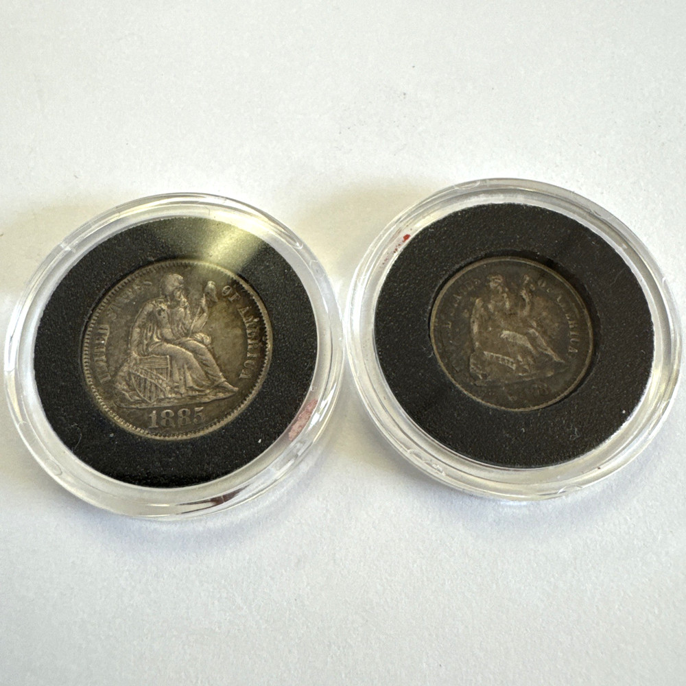 1885 Seated Dime & 1873 Seated Half Dime
