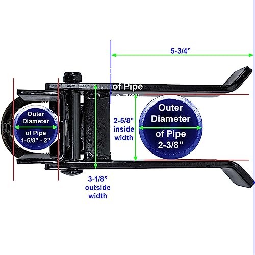 Strong Arm Single Gate Latch (Black) 2-3/8"