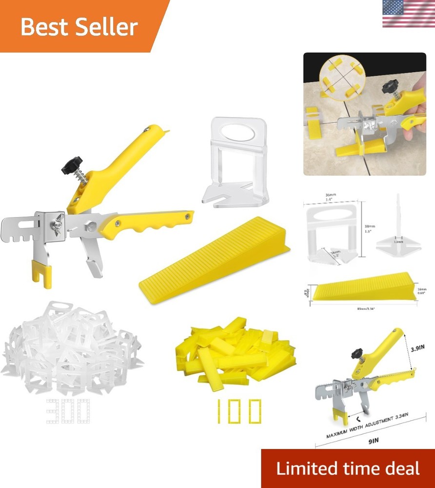 Tile Leveling System Set: 400-Piece Kit with Tile Spacers & Durable Plier Tool
