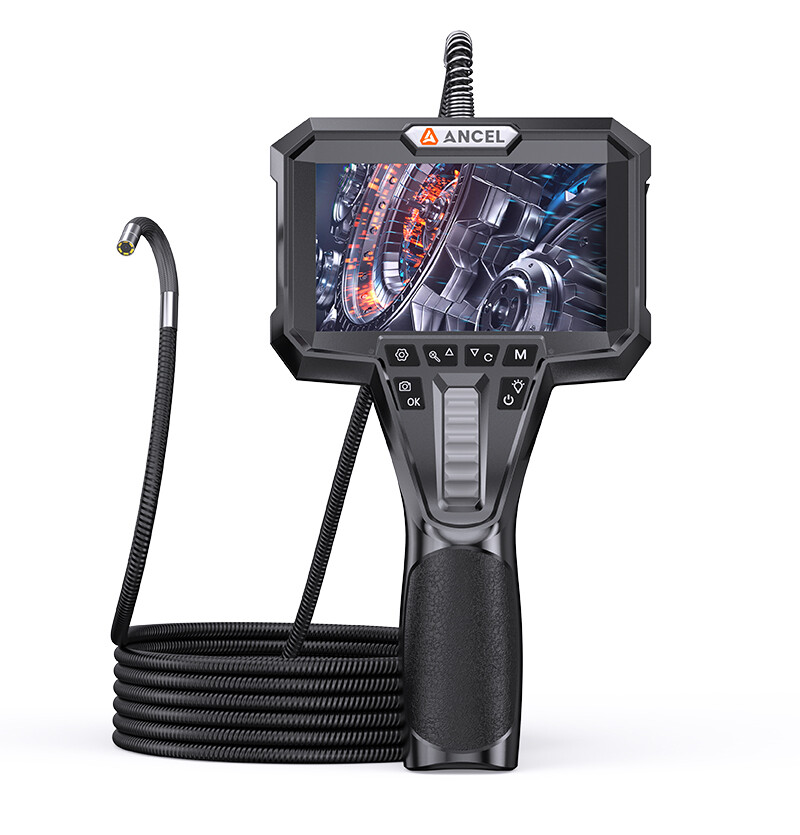 ANCEL AN301 Articulating Snake Borescope Endoscope Camera with 6 LED Light 5FT